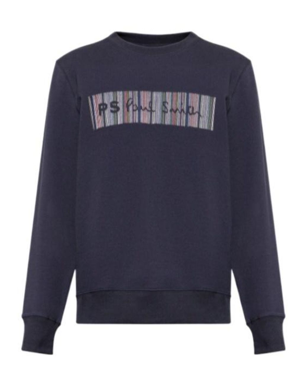 Paul Smith Blue Ps Paul Smith Logo Embroidered Crewneck Sweatshirt for men