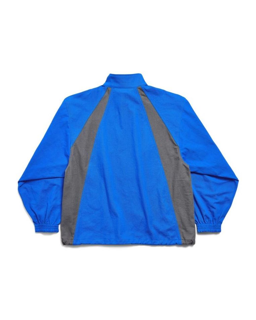 【送料&関税込】Balenciaga Blue Jacket With Classic Collar A Balenciaga Logo Nylon Track Jacket Blue Men's - SS21 - US