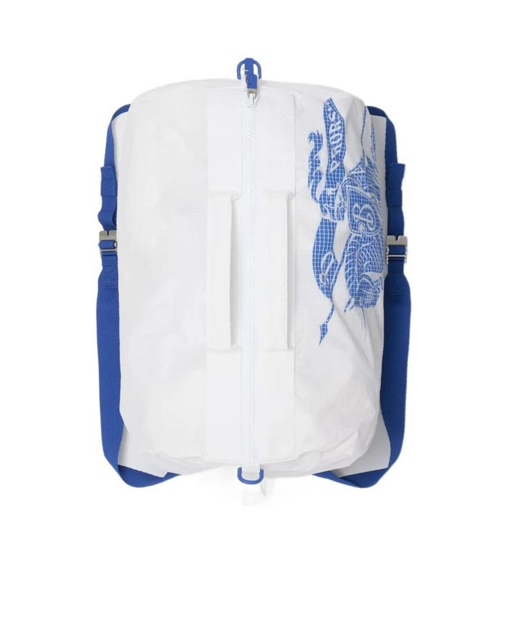 Burberry Medium Ekd Logo-Print Duffle Bag in Blue for Men | Lyst