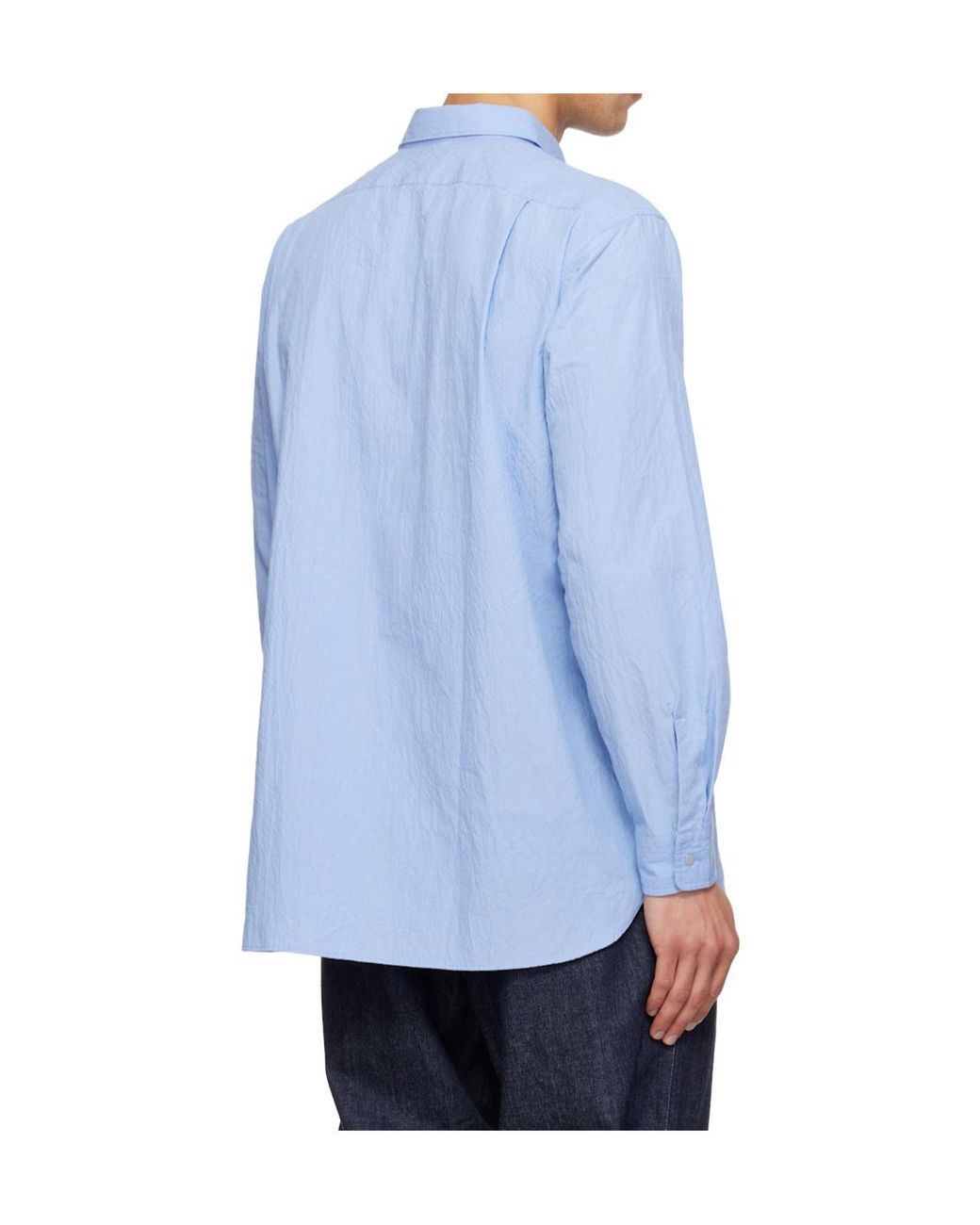 Nanamica Blue Cotton Blend Poplin Shirt for men
