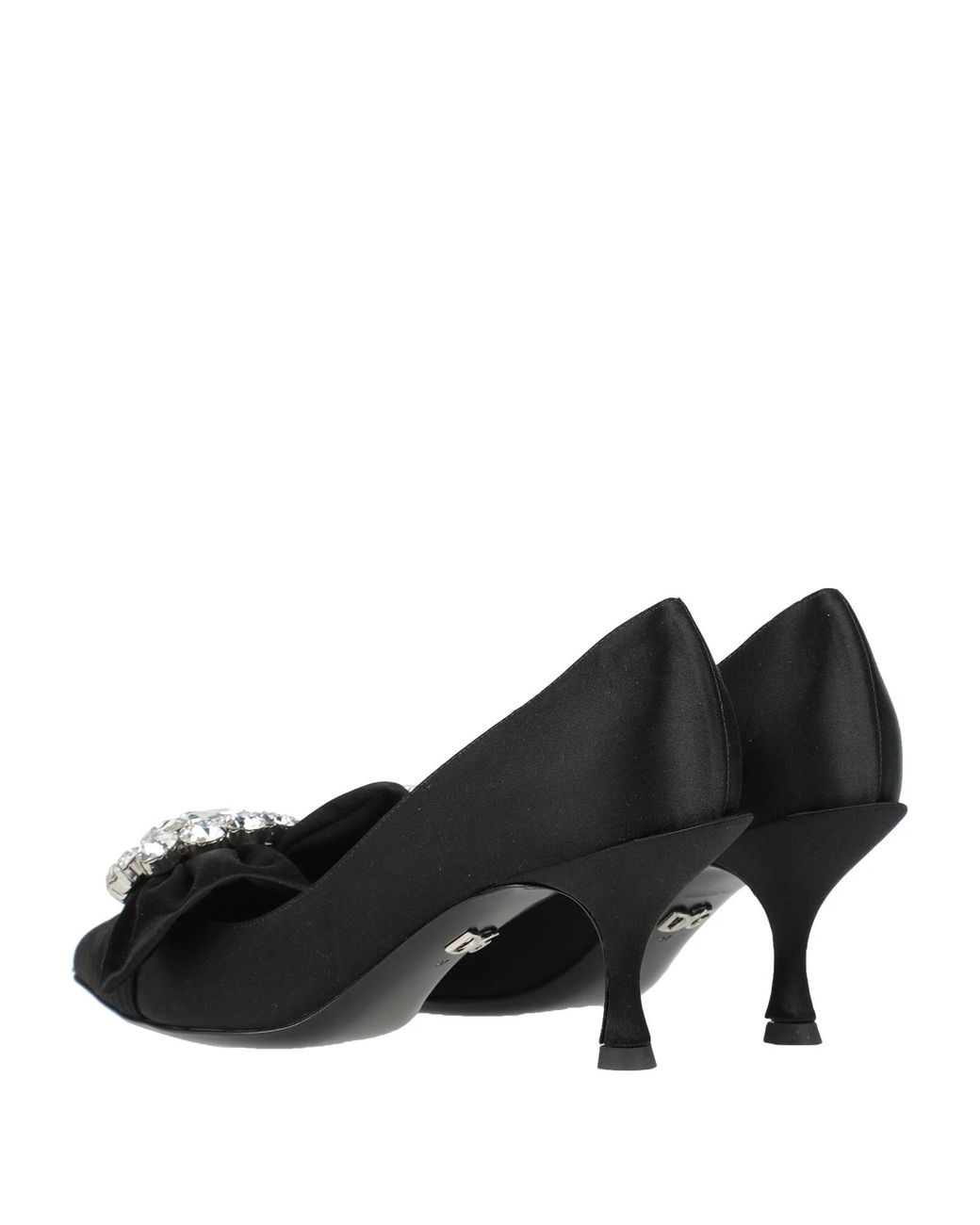 Dolce & Gabbana Black Fashionable Shoes Decorated With Rhinestones