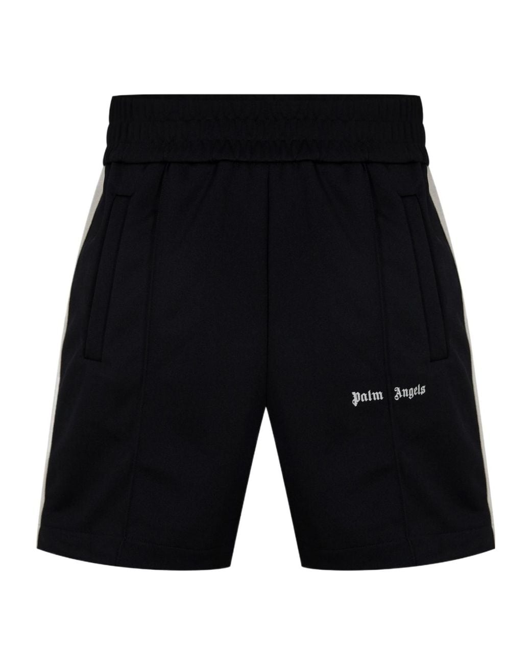 Palm Angels Black Classic Track Shorts for men
