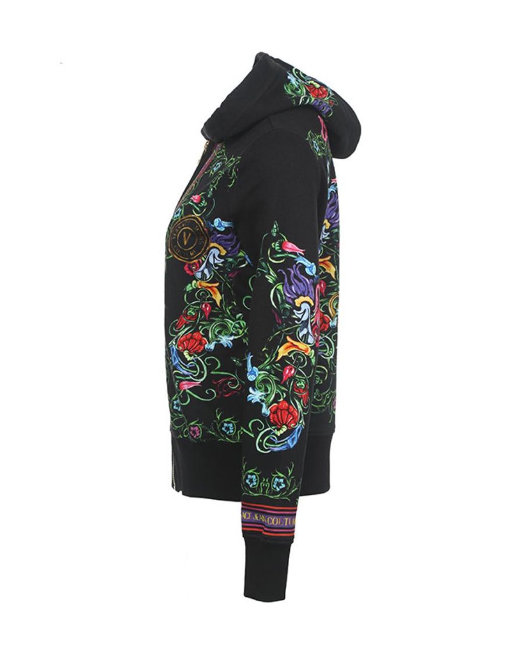 Versace Jeans Black Logo Hooded Casual Jacket
