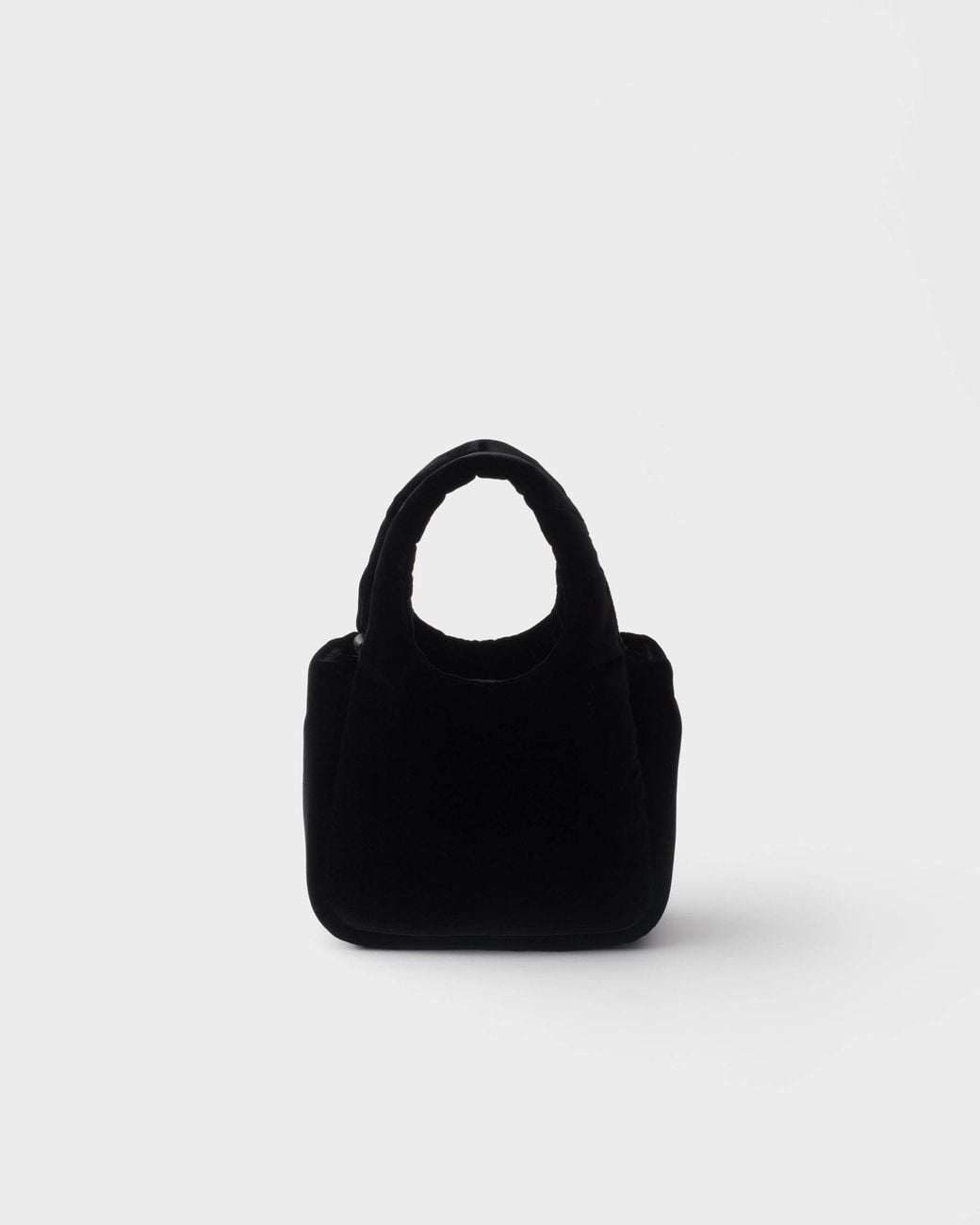 Prada Black Padded Velvet Mini Handbag