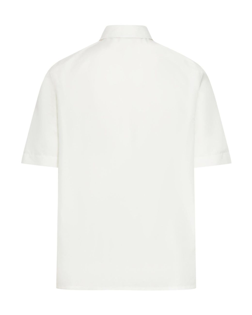 Dior White Homme Zip-Up Short-Sleeved Shirt for men