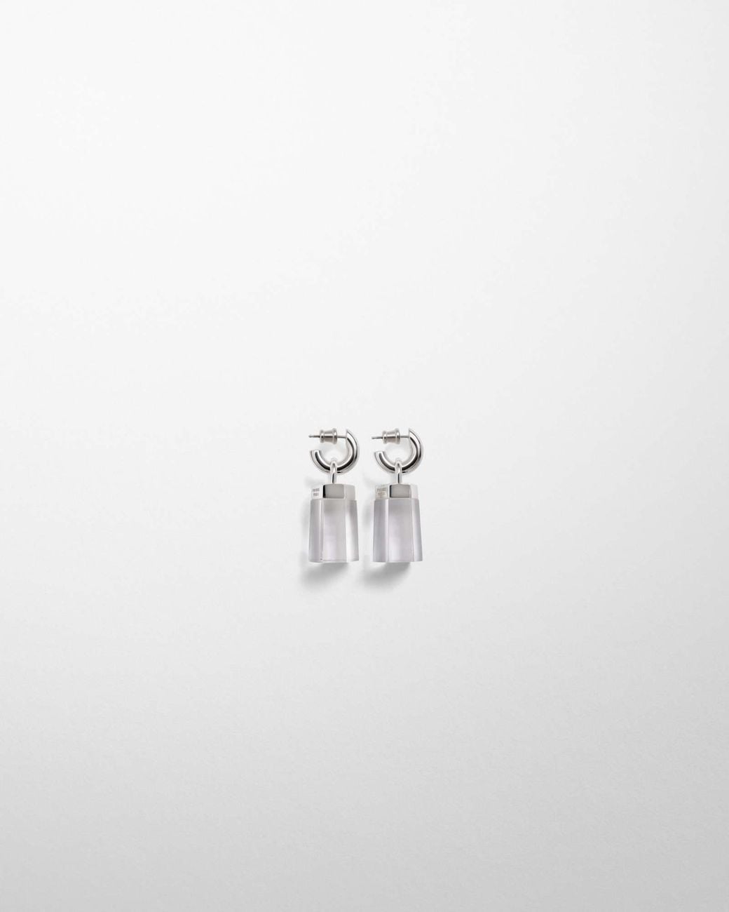 Phoebe Philo White Prism Earrings