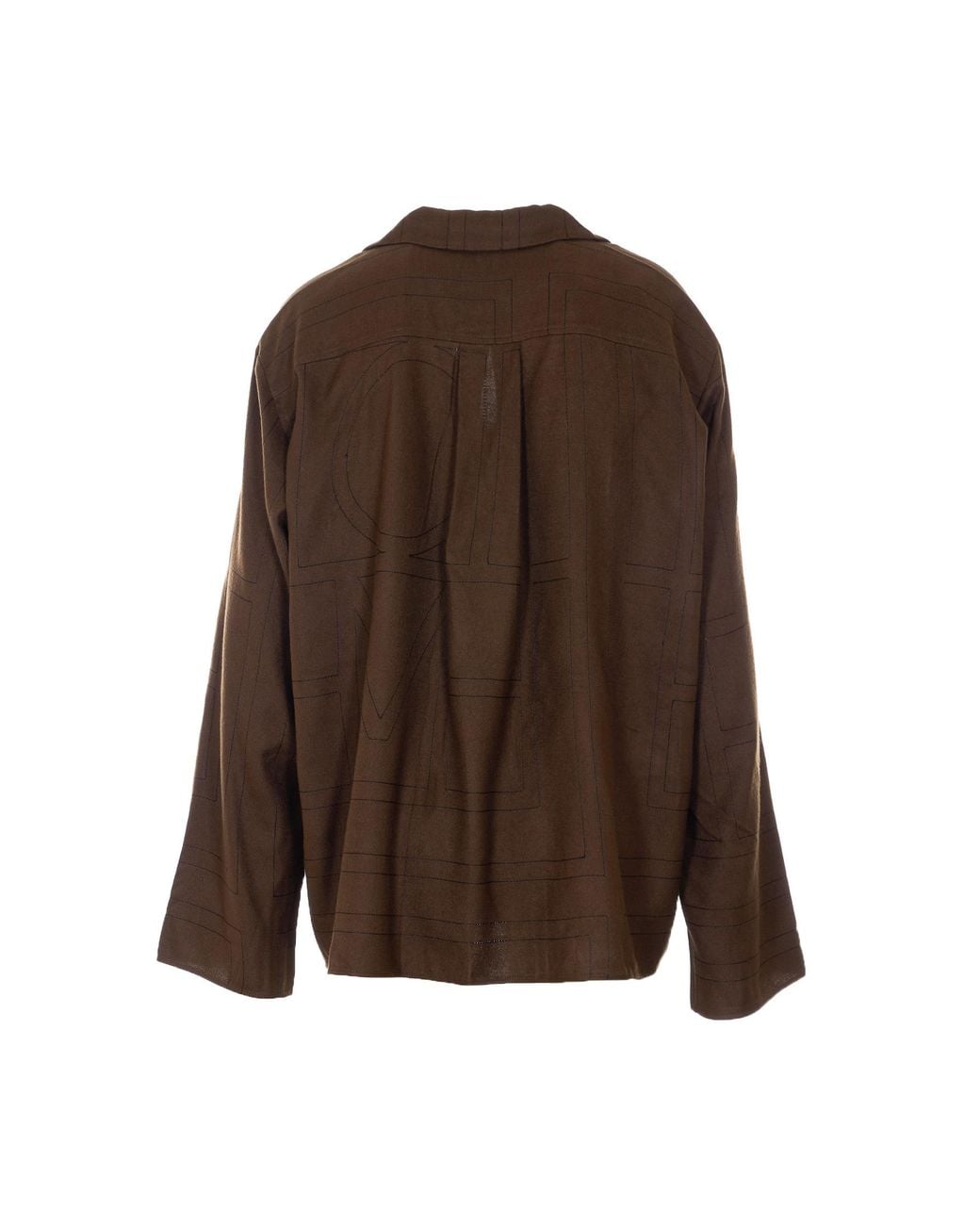 Totême Brown Totême Long Sleeved Buttoned Shirt