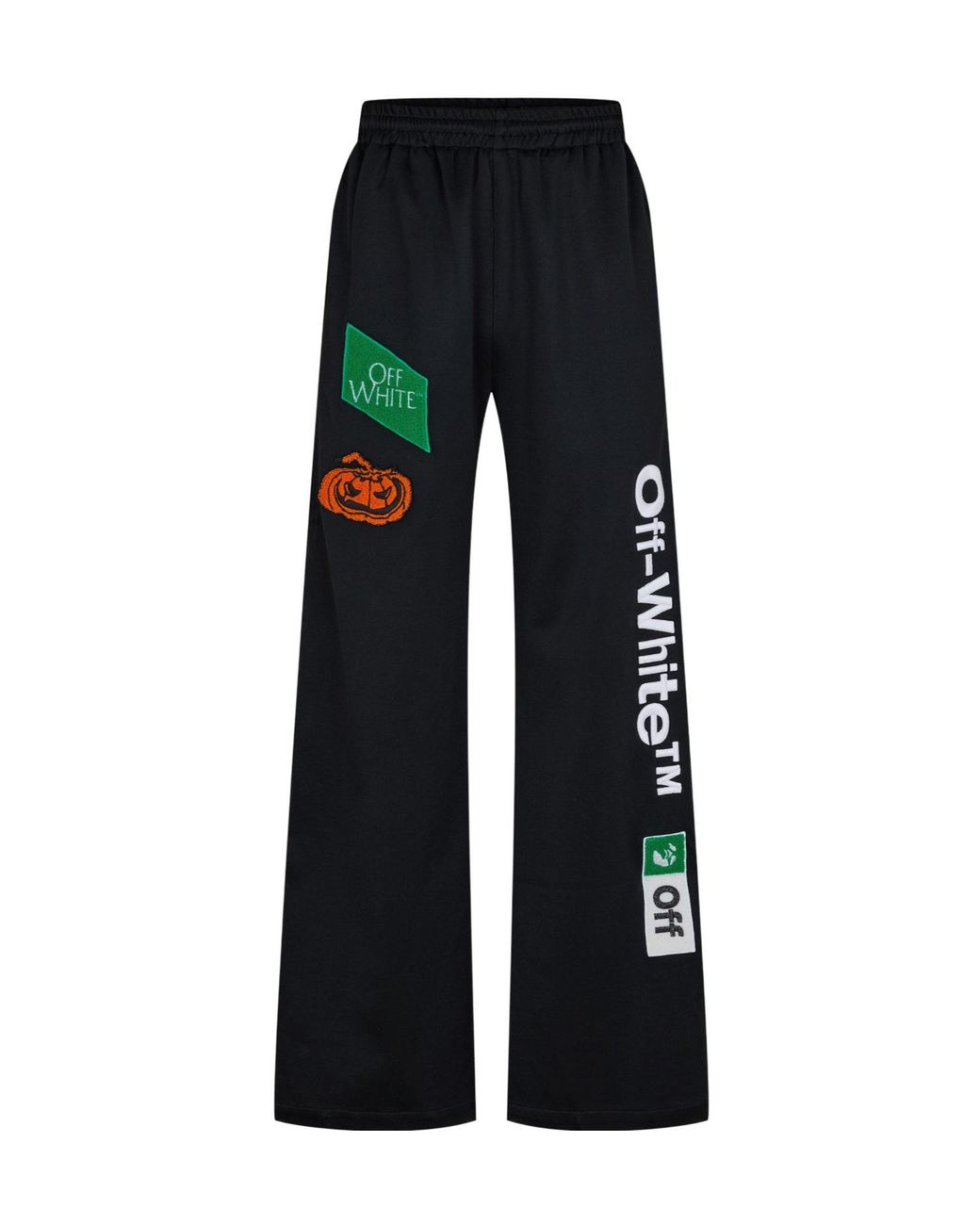 Off-White c/o Virgil Abloh Black Simple Printed Long Pants for men