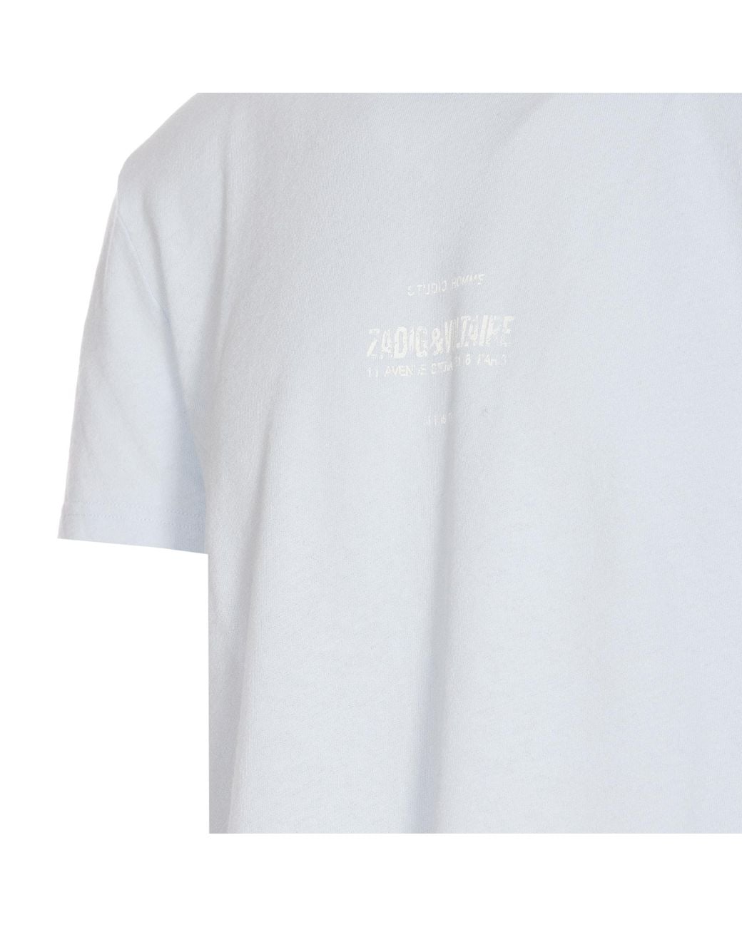 Zadig & Voltaire White Jetty Logo Printed T-Shirt for men