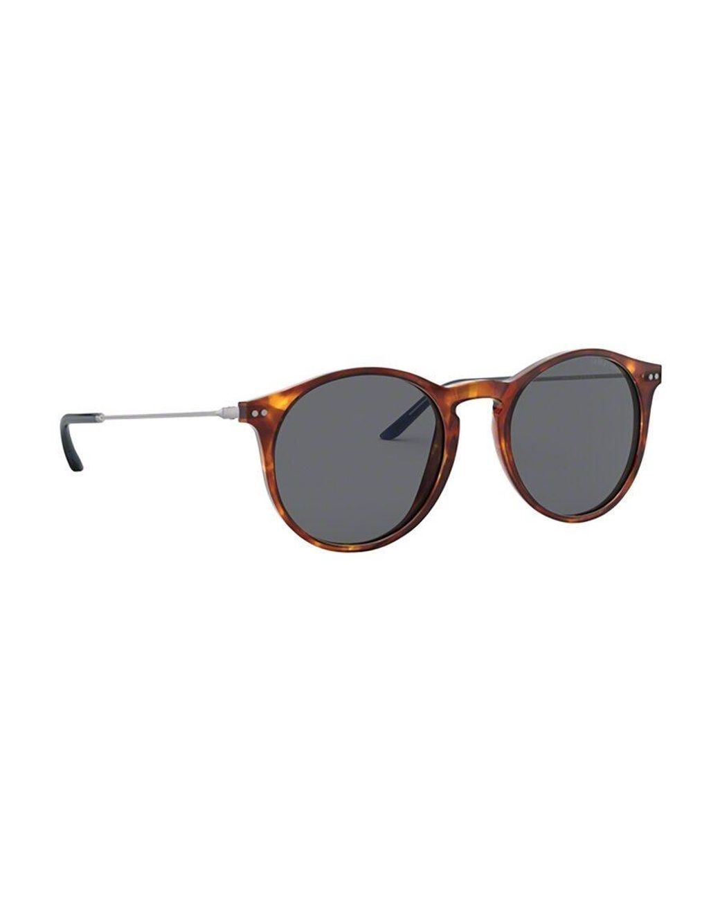 Giorgio Armani Multicolor Round Frame Sunglasses for men