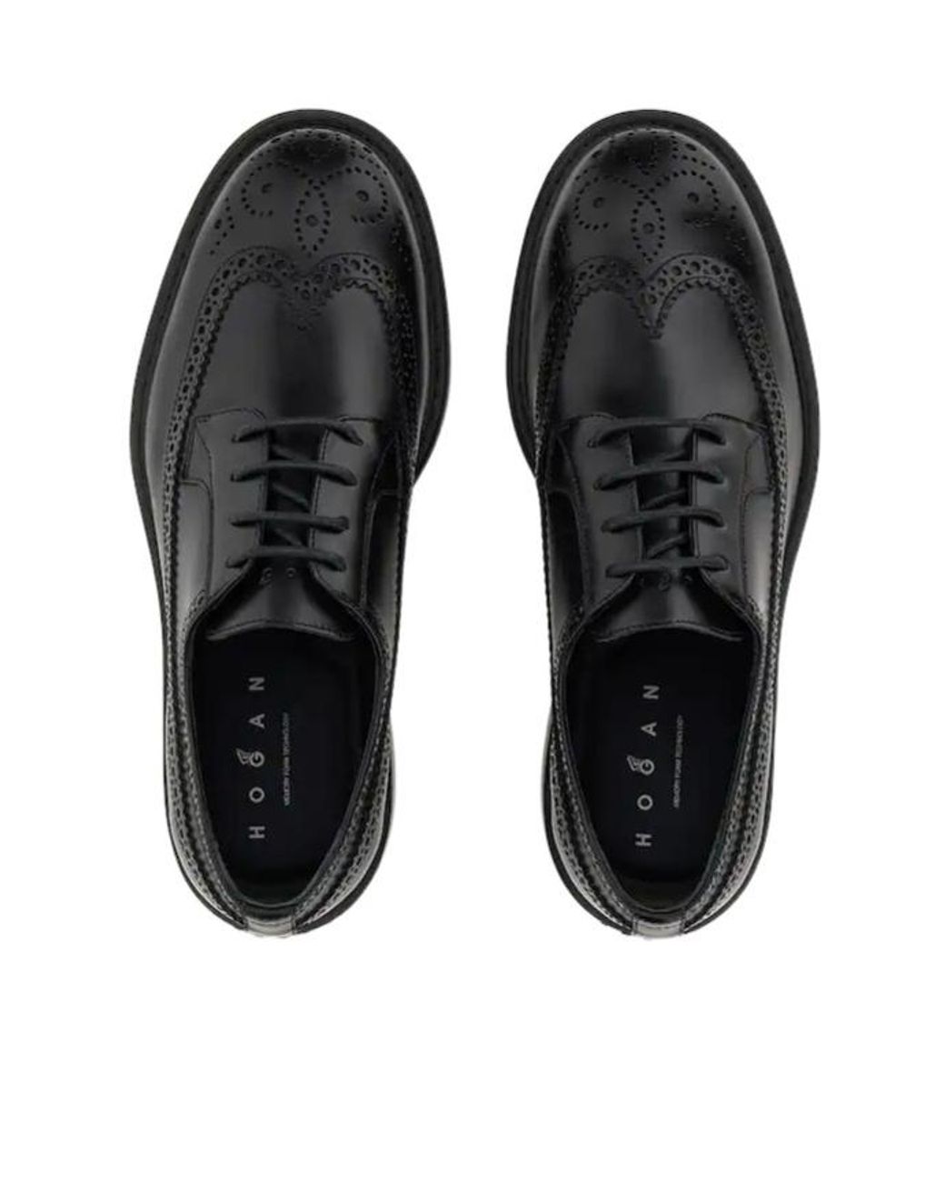 Hogan Black H704 Lace-Up Shoes for men