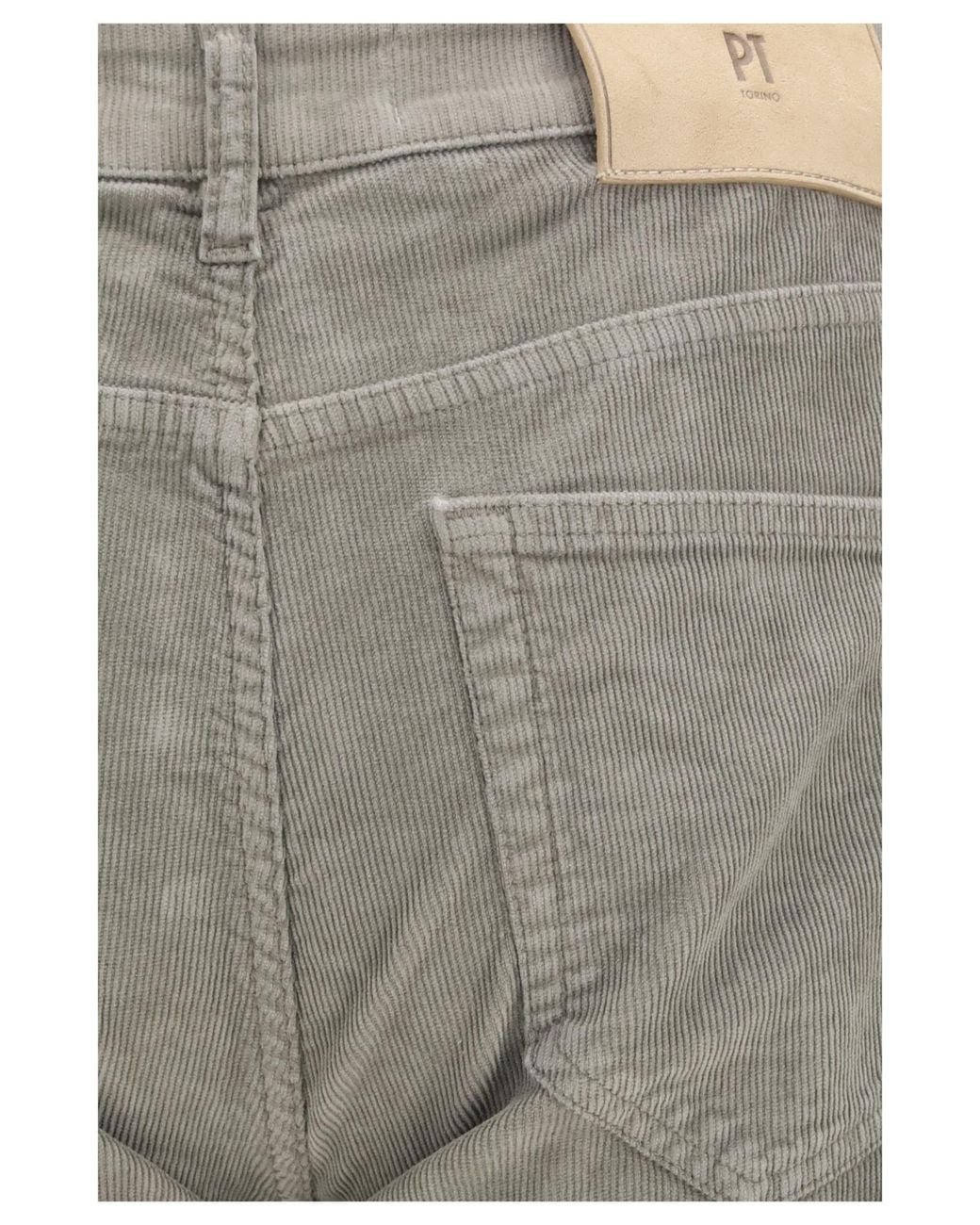 Pt Pantaloni Gray Pt Torino Corduroy Five-Pocket Pants for men