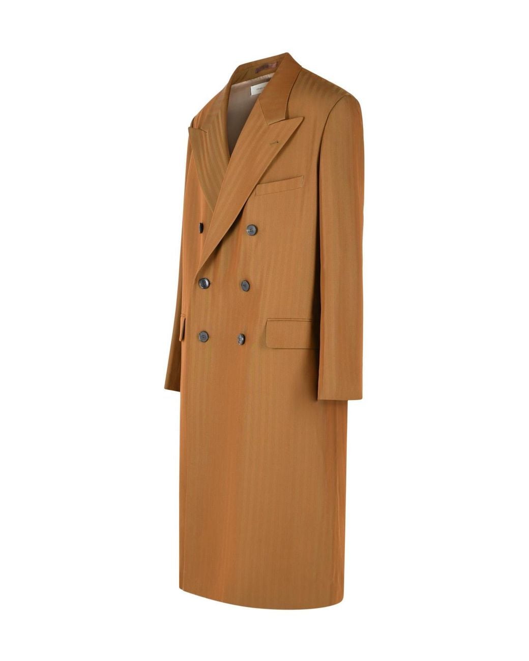 Dries Van Noten Brown Rosie Double-Breasted Coat for men