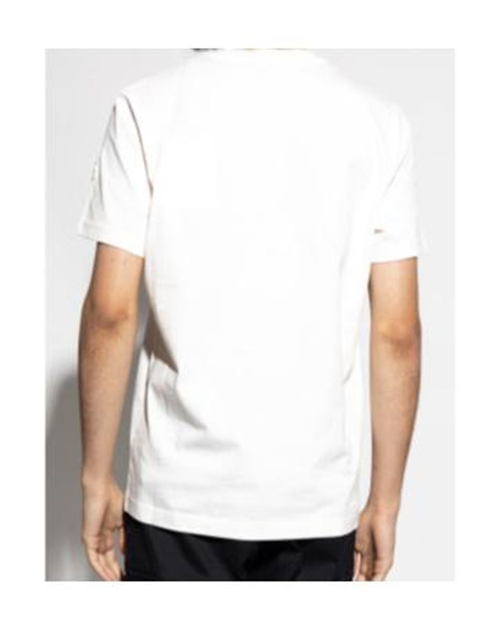 Moncler White Logo Printed Crewneck T-Shirt for men