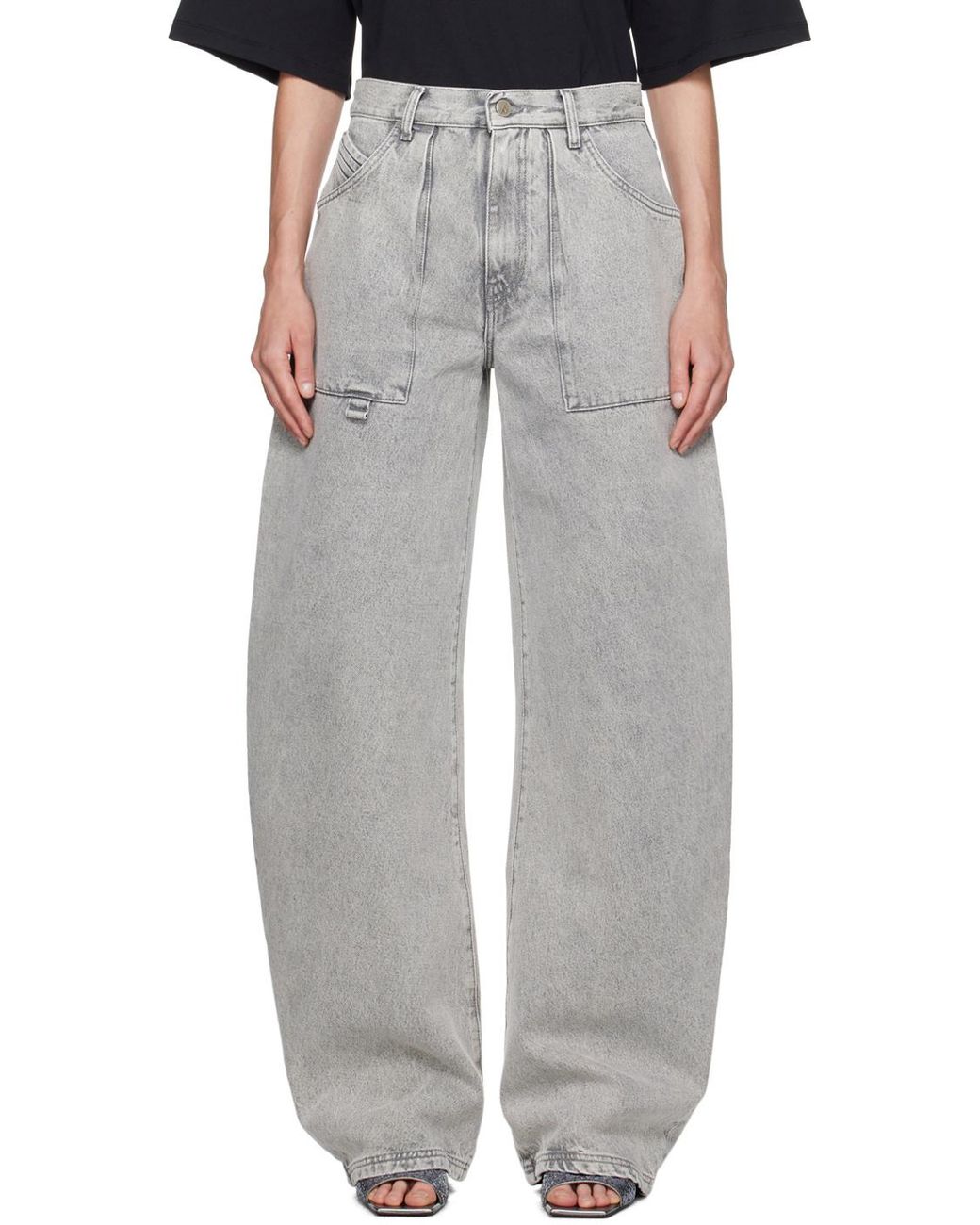 The Attico Gray The Effie Long Jeans