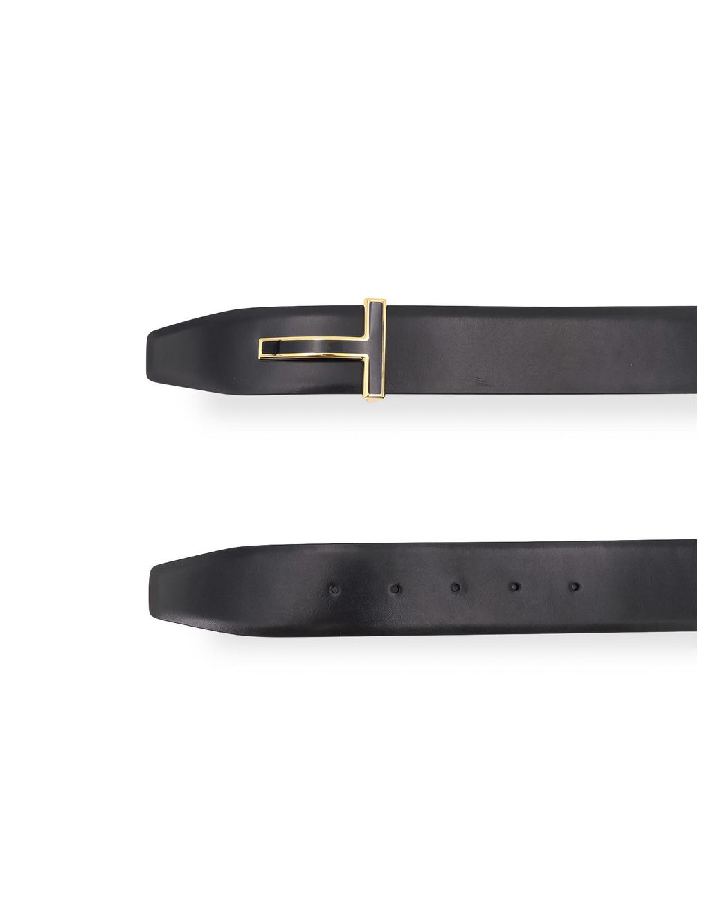 Tom Ford White Logo Buckle Belt for men