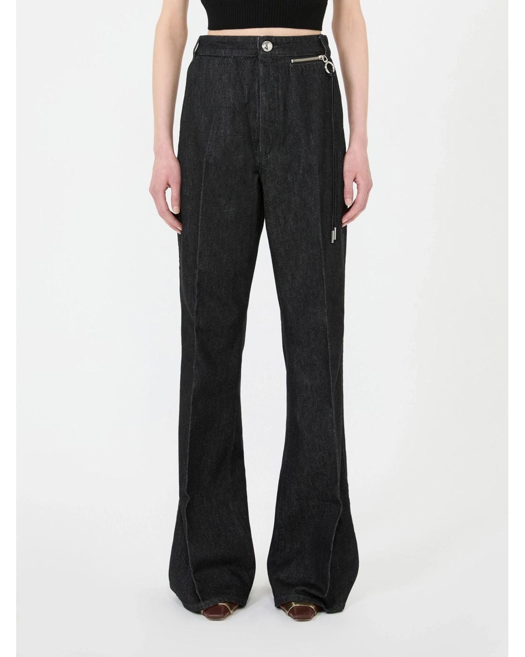 Sportmax Black Spdmanico Flared Jeans