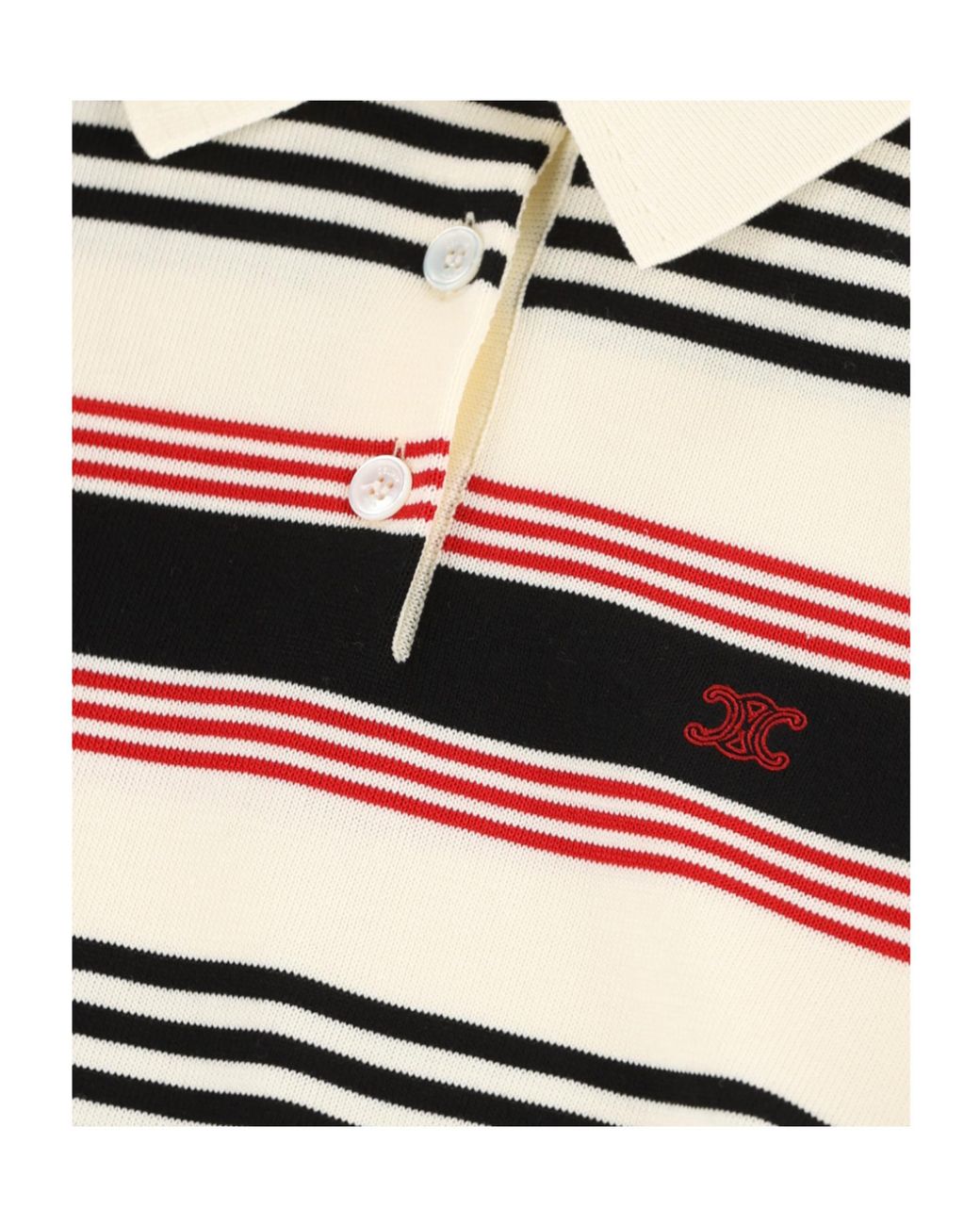 Céline White Polo Sweater