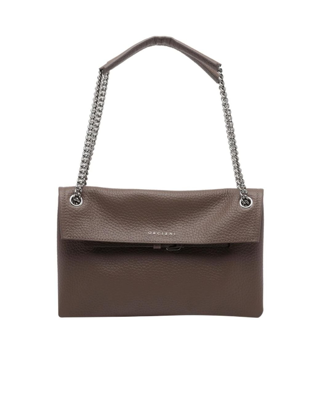 Orciani Brown Venus Small Chain Shoulder Bag
