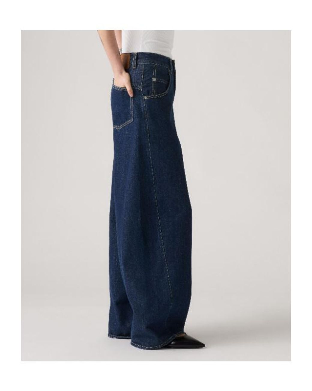 Levi's Blue Super Baggy Barrel Jeans