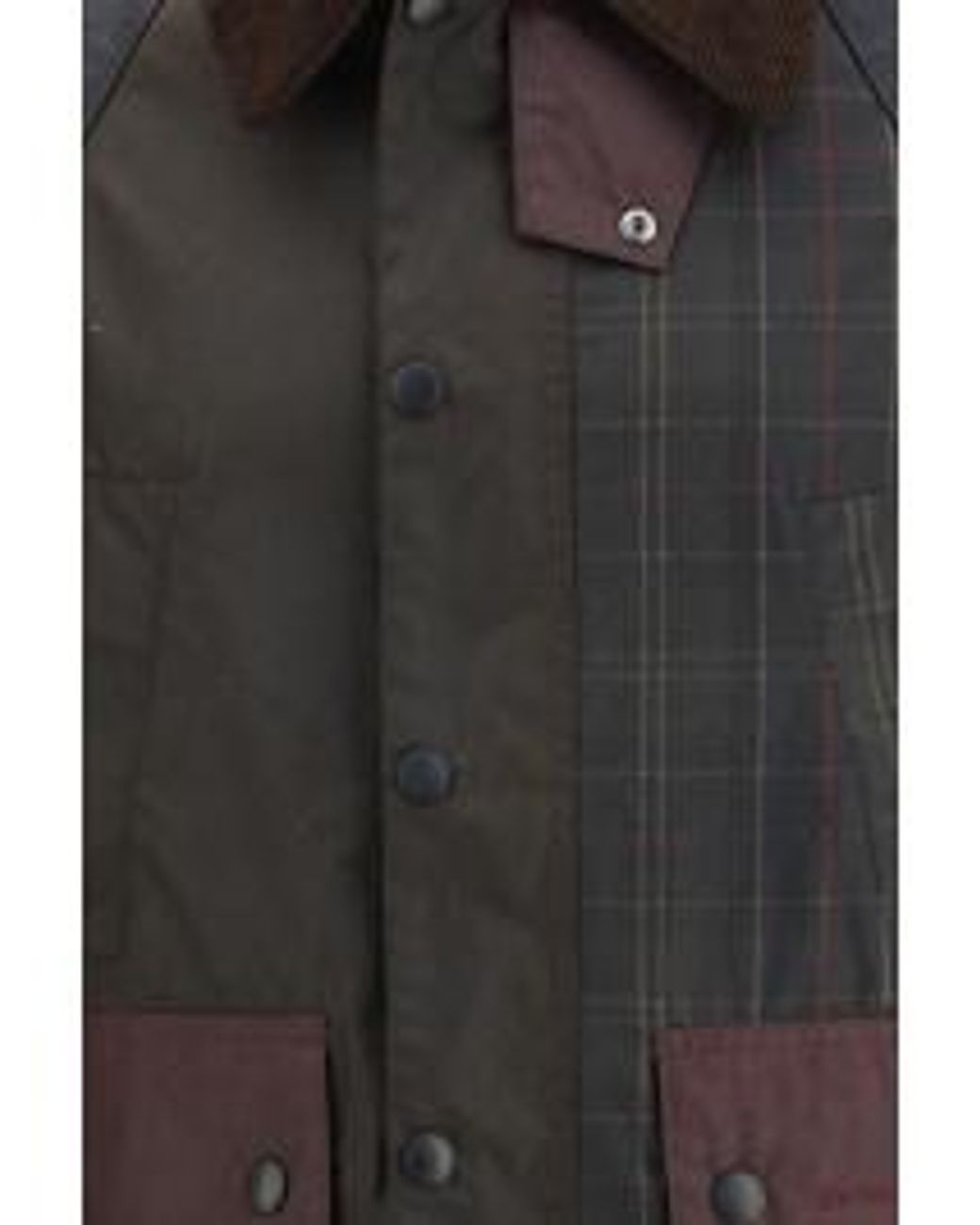 Barbour Black Patchwork Os Bdl Buttoned Wax Jacket for men