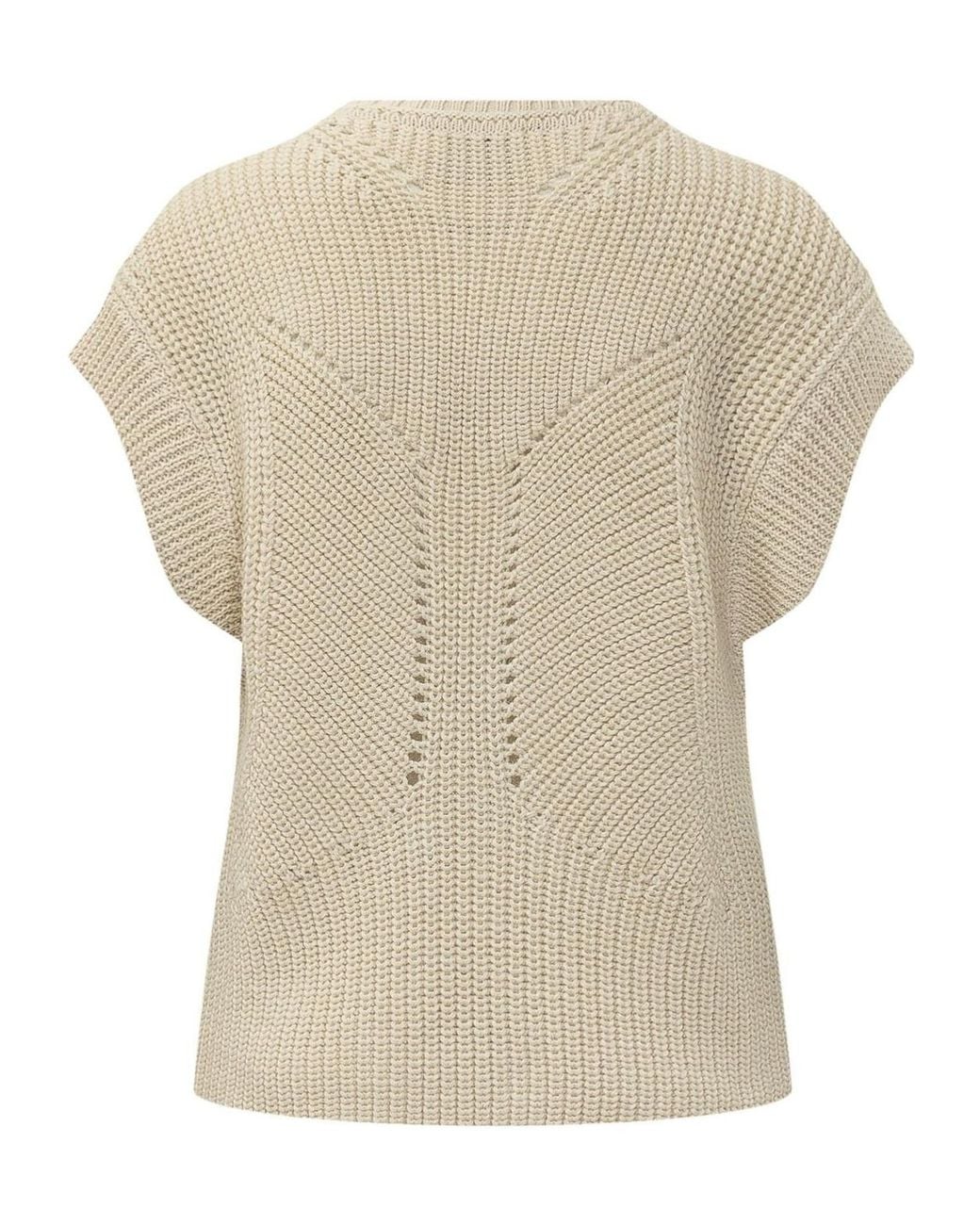 Isabel Marant White Yonnia Lace-Up Knitted Top