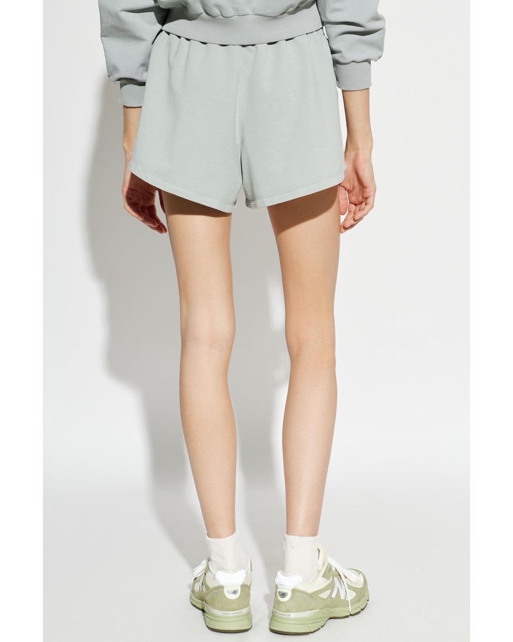Moschino Gray Logo Tape Jersey Shorts