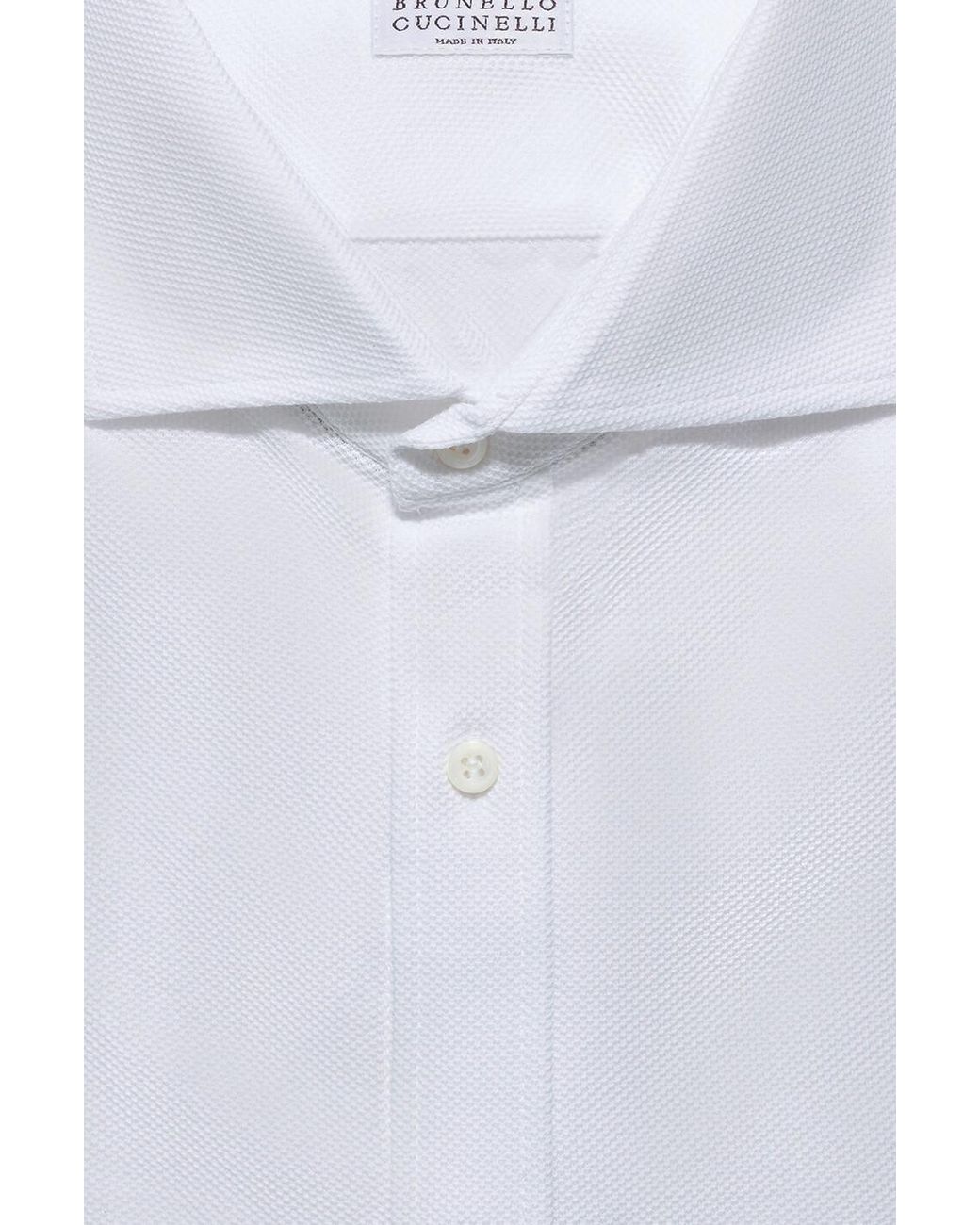 Brunello Cucinelli Blue Button-Up T-Shirt for men