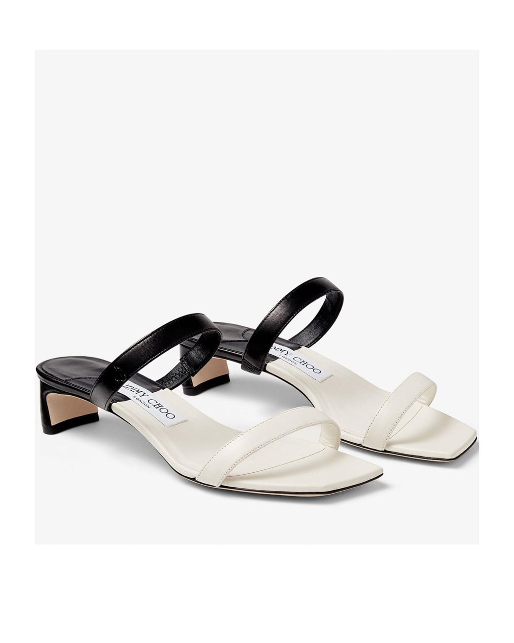 Jimmy Choo White Kyda Slip-On Sandals