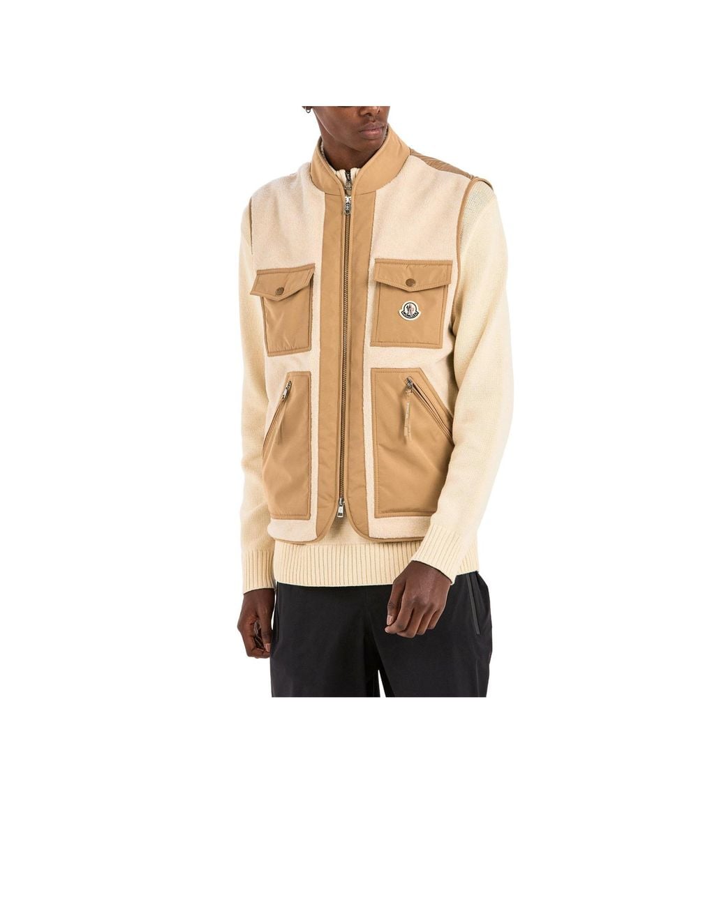 Moncler Natural Hybrid Fleece Vest for men