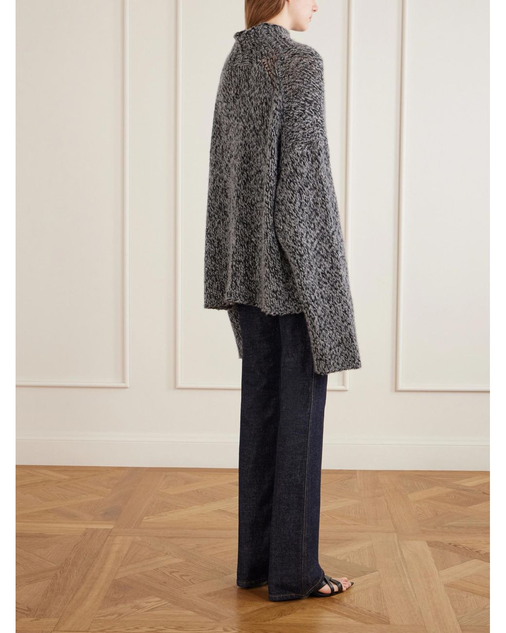 Khaite Gray Turtleneck Sweater
