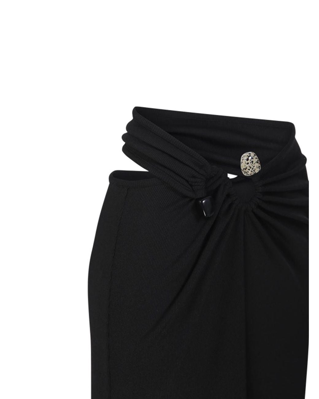 Christopher Esber Black Buckle Suspension Skirt