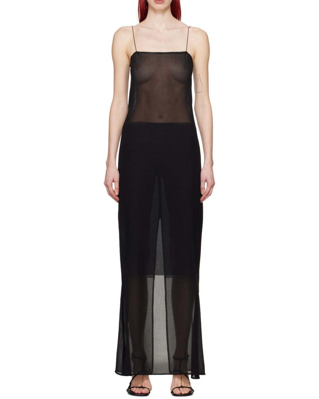 Jacquemus Black Long Sheer Dress