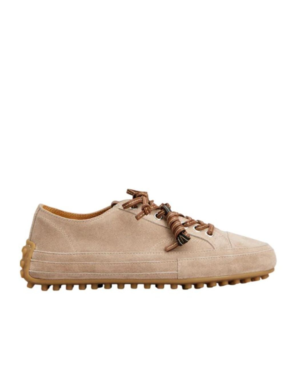 Tod's Brown Lace-Up Low-Top Sneakers