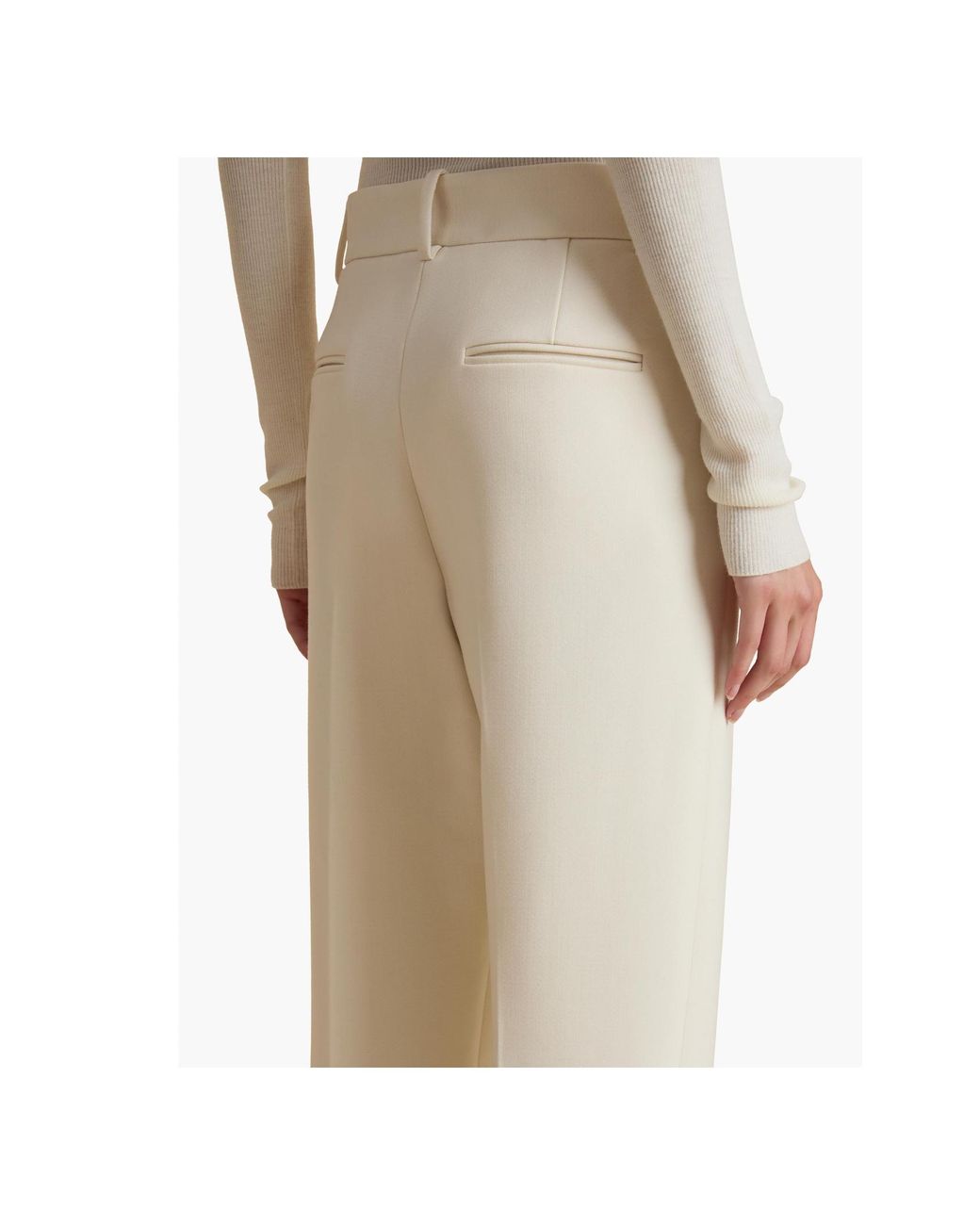 Khaite Natural Belt-Loop Casual Pants