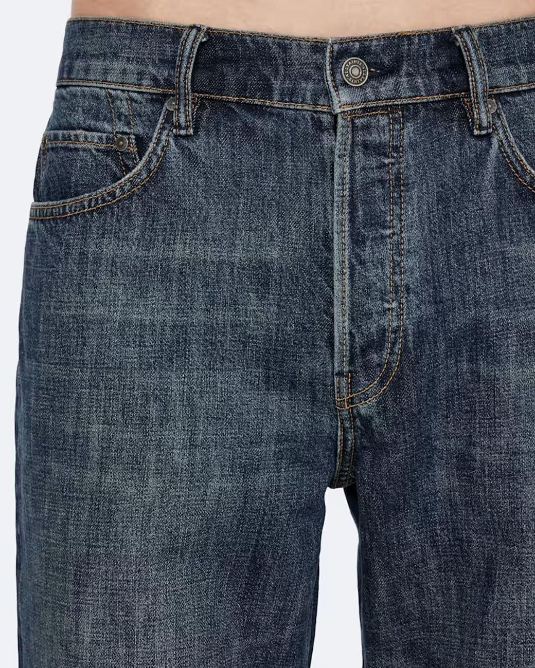 AllSaints Blue Regular Straight Jeans for men