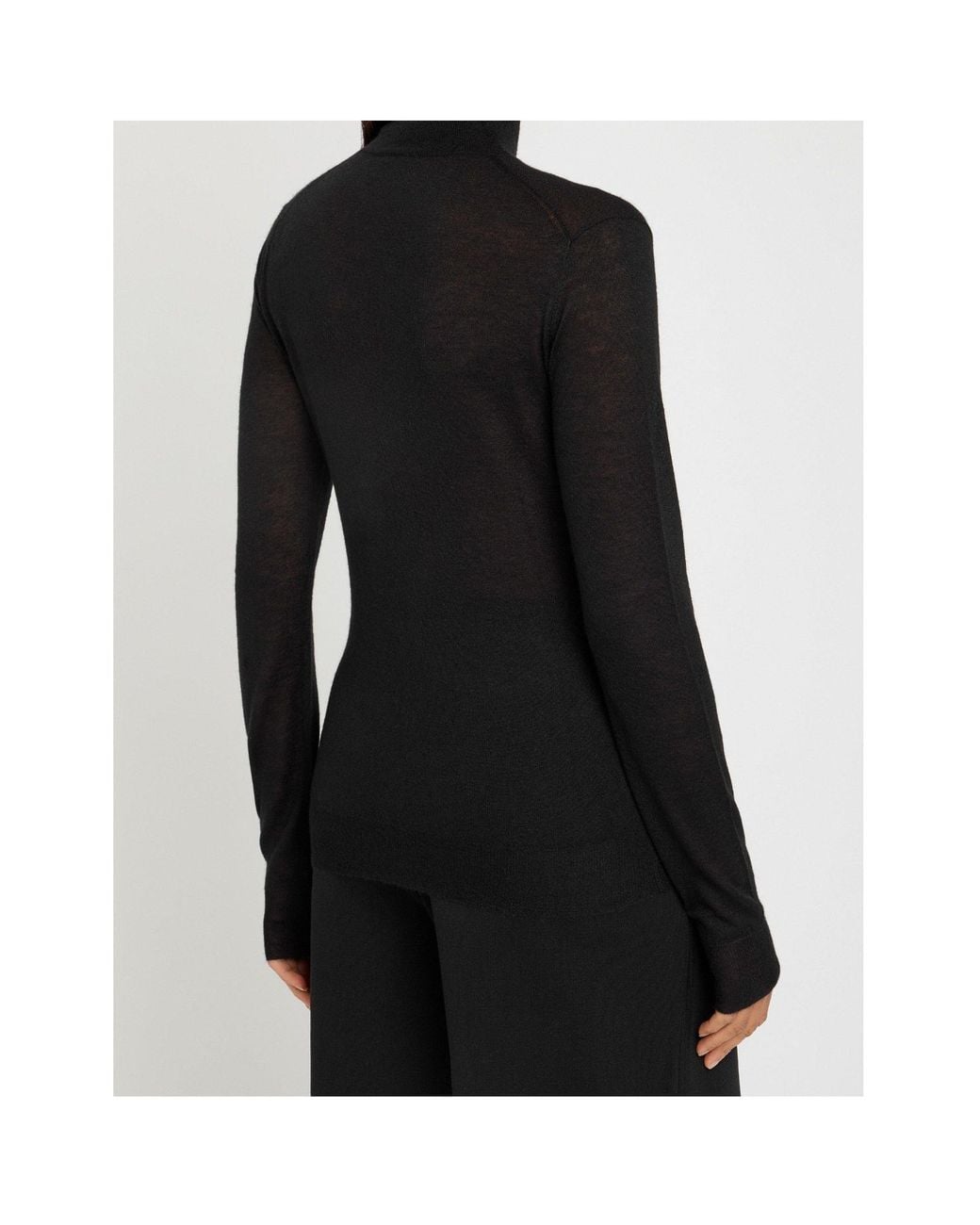 Joseph Black Sheer Knit Top