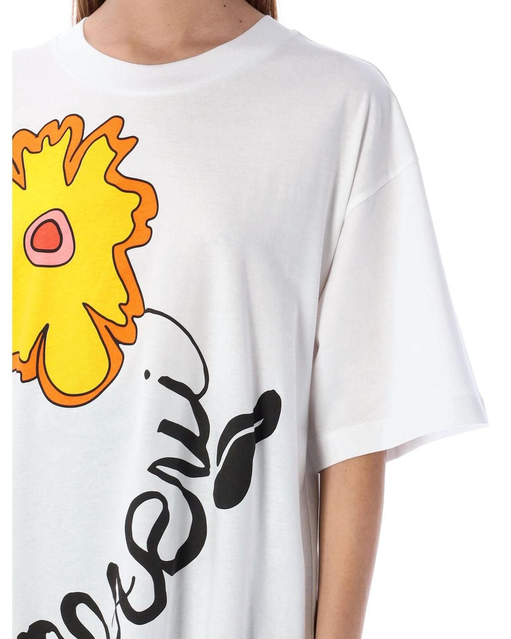Marni White Floral-Print T-Shirt