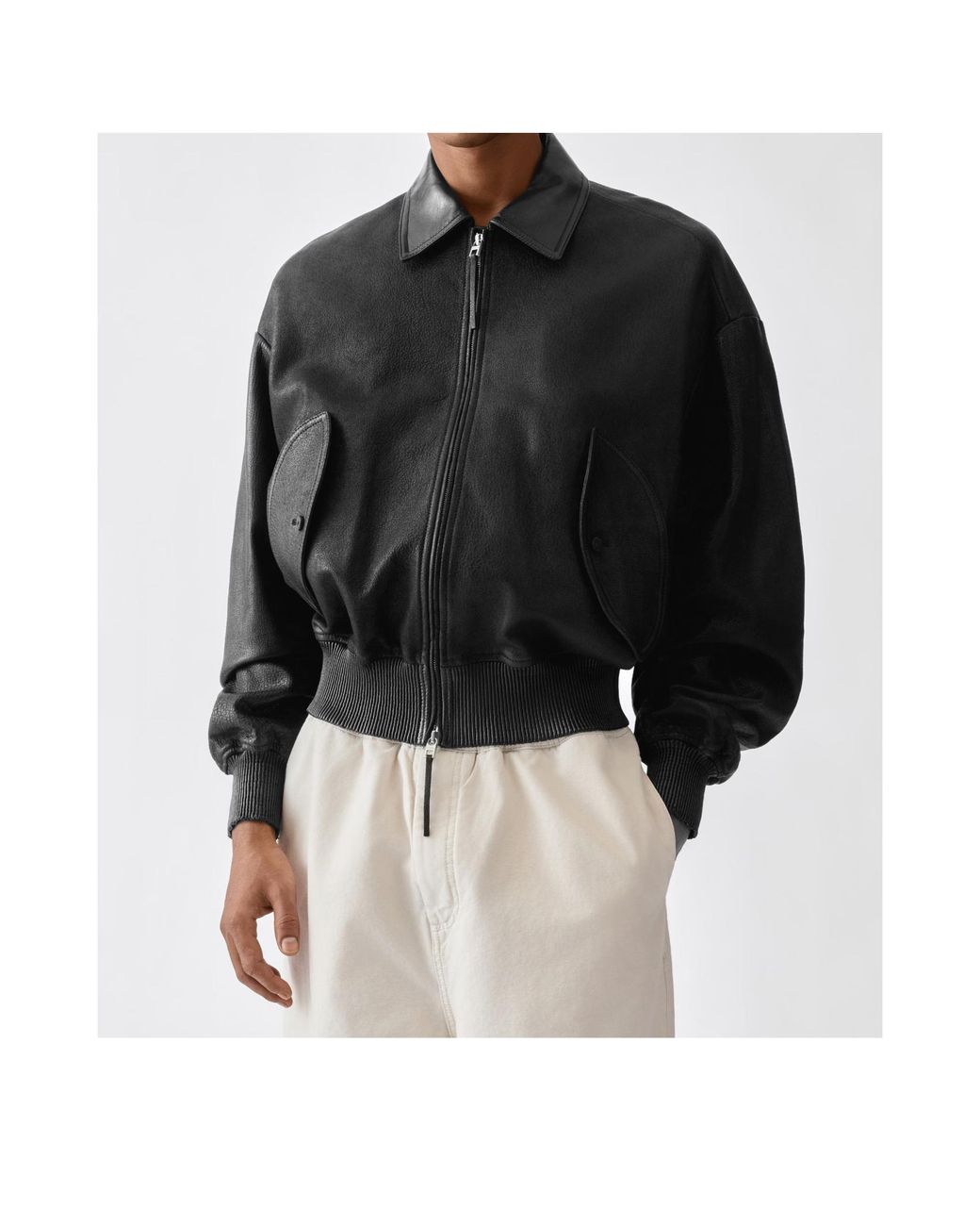Jacquemus Black Collared Zip-Up Jacket for men