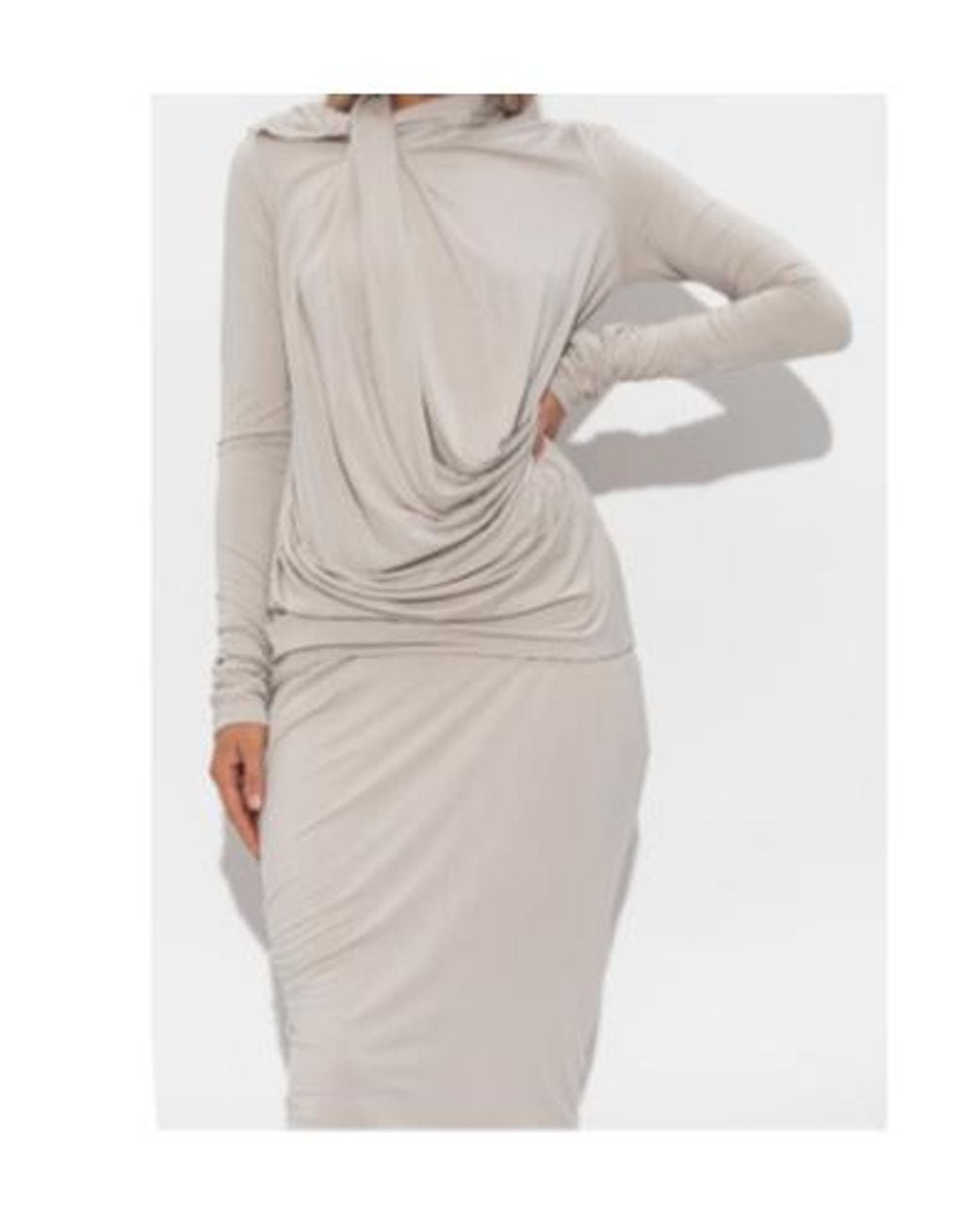 Entire studios White Draped Long-Sleeve Top