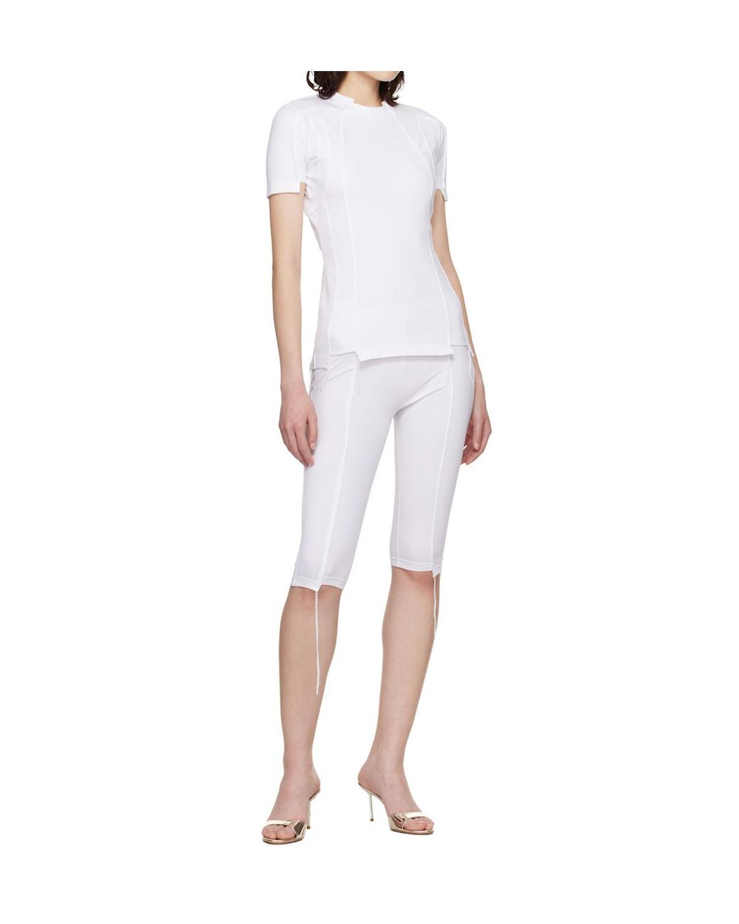 Vetements White Stretch Cotton Knit T-Shirt