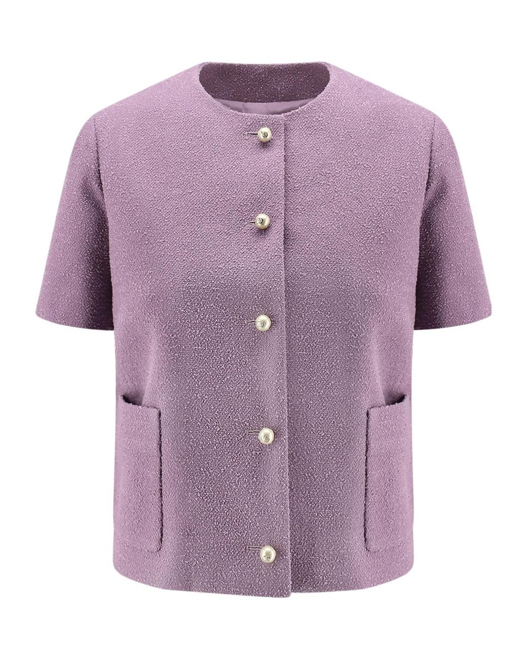 Dior Short-Sleeved Regular-Fit Jacket in Purple | Lyst