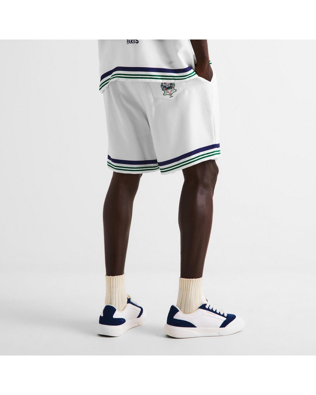 Casablanca White Striped Detail Shorts for men