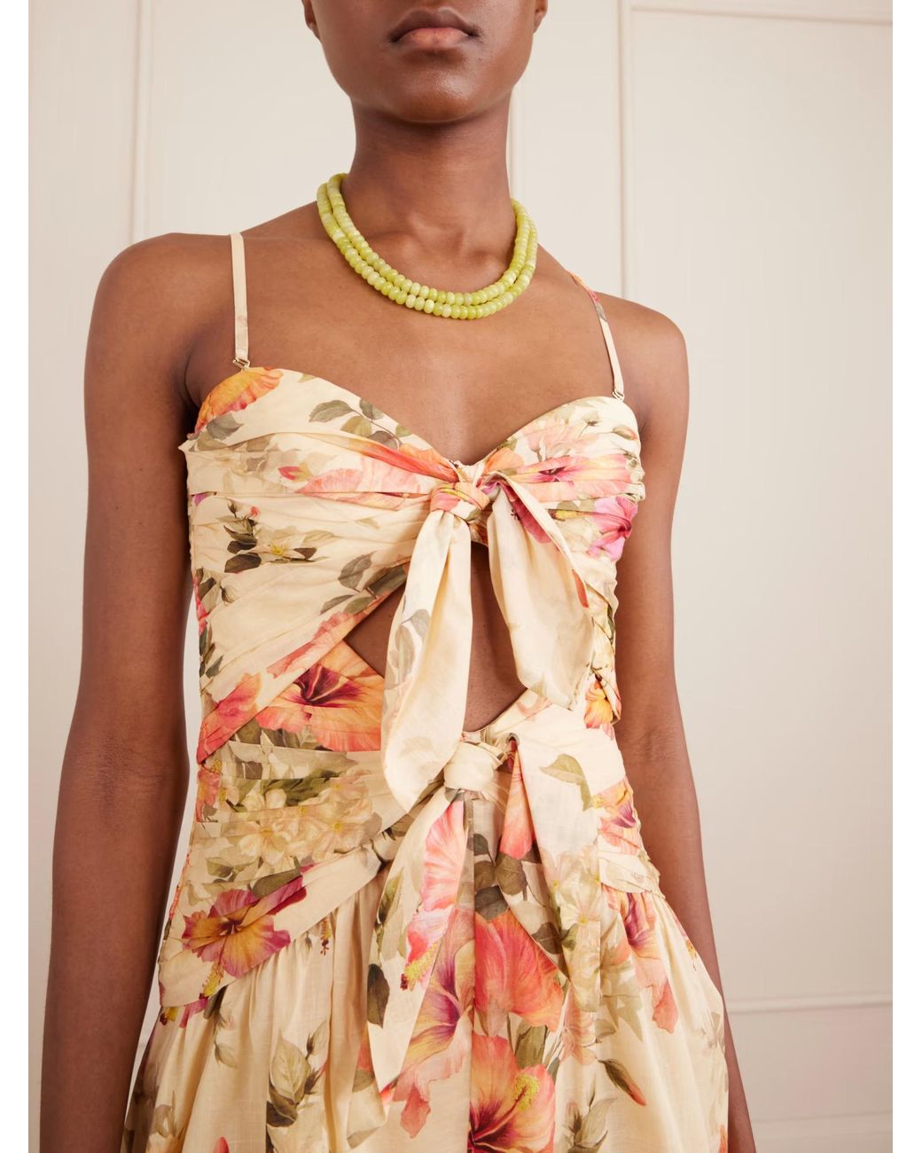 Zimmermann Natural Mahon Floral Playsuit