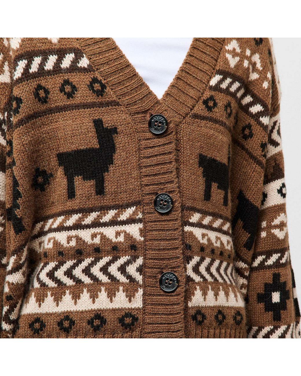 Weekend by Maxmara Brown V-Neck Knit Cardigan