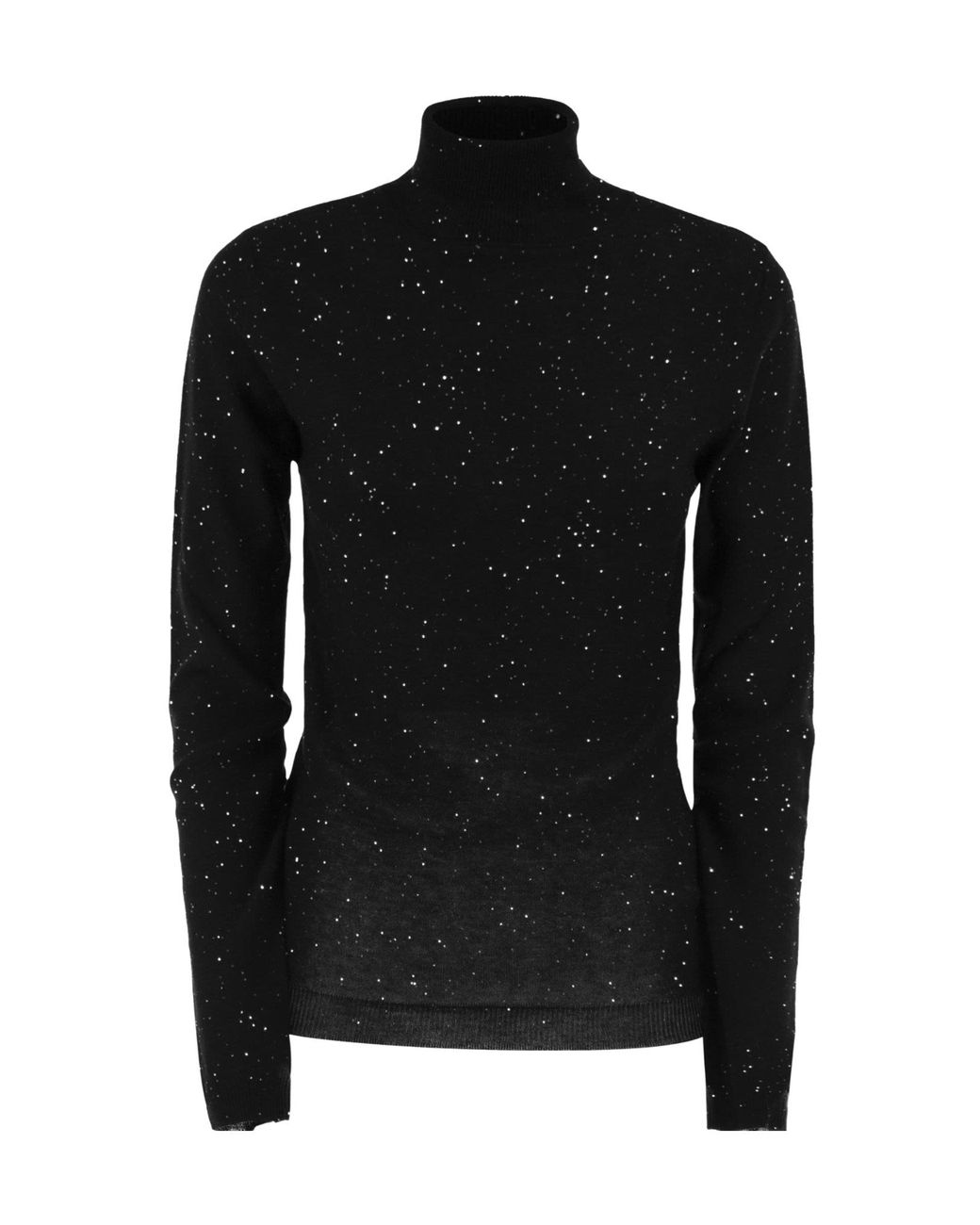 Fabiana Filippi Black Sequin-Embellished Knit Top