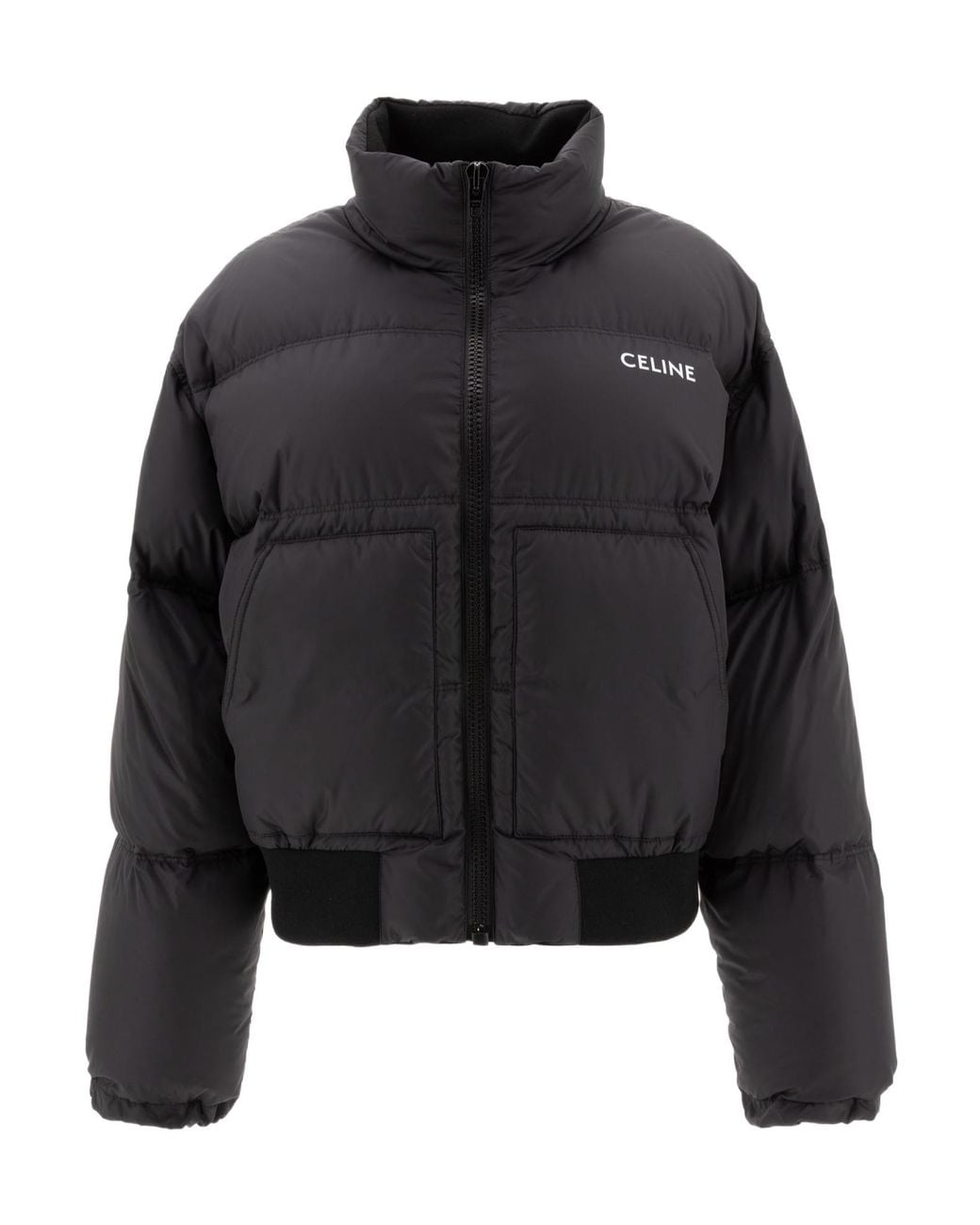 Céline Black Cropped Down Jacket