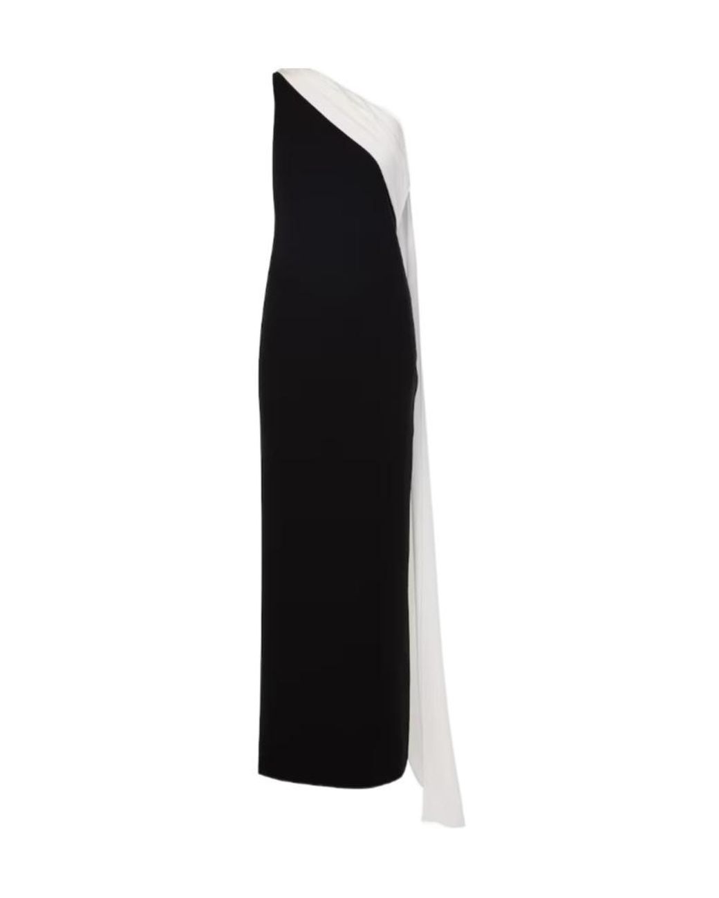 Roland Mouret Black Scarf-Detail One-Shoulder Gown