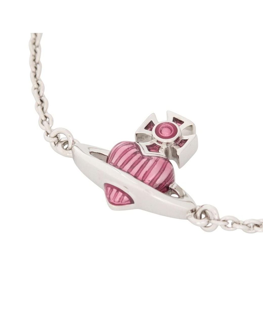 Vivienne Westwood White Fabianna Bas Relief Bracelet