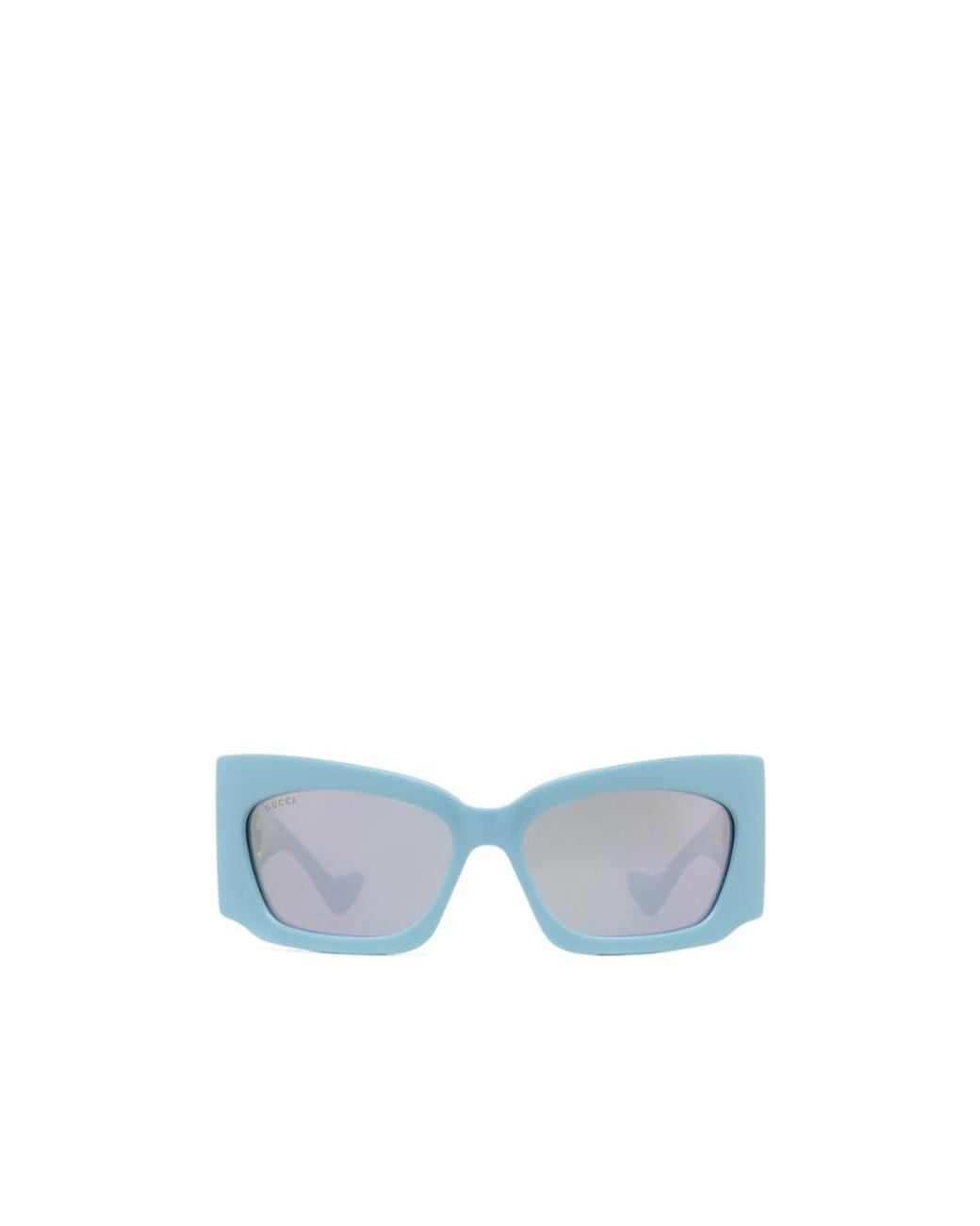 Gucci Blue Eyewear Geometric Frame Sunglasses